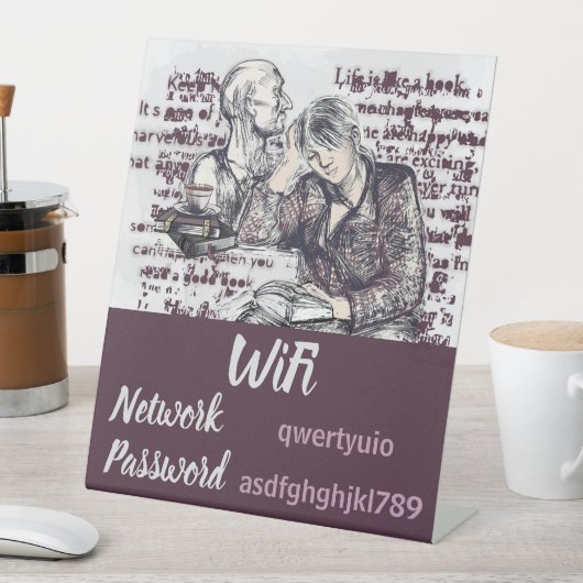 Das Mädchen liest ein Buch Sockelschild (In Situ)