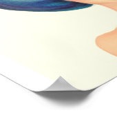 Das Mädchen mit blauen Haaren Poster (Ecke)