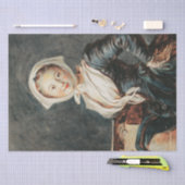 Das Mädchen mit dem Marmot von Fragonard Seidenpapier (Handwerk)