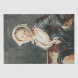 Das Mädchen mit dem Marmot von Fragonard Seidenpapier