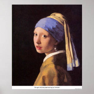 Das Mädchen mit dem Perlenohrring von Vermeer Poster