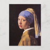 Das Mädchen mit dem Perlenohrring von Vermeer Postkarte (Vorderseite)