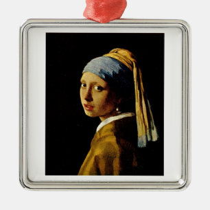 Das Mädchen mit dem Turban/Mädchen mit dem Perleno Silbernes Ornament