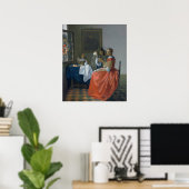 Das Mädchen mit dem Weinglas Poster (Heimbüro)