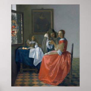 Das Mädchen mit dem Weinglas Poster