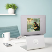 "Das Mädchen mit den Schwefelhölzern" von E S Hard Aufkleber (Laptop auf Schreibtisch)