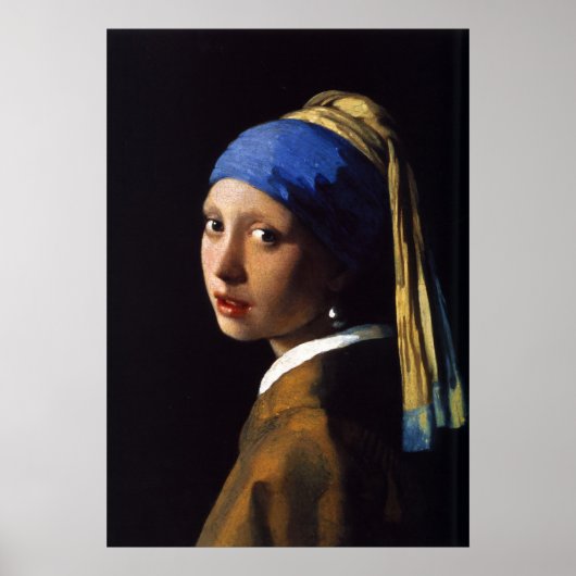 Das Mädchen mit der Perle, die Johannes Vermeer ve Poster (Vorne)