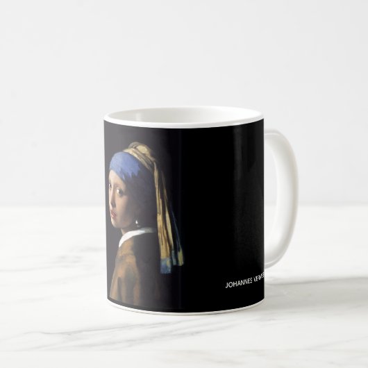 Das Mädchen mit der Perle vermeer Kaffeetasse (VorderseiteRechts)