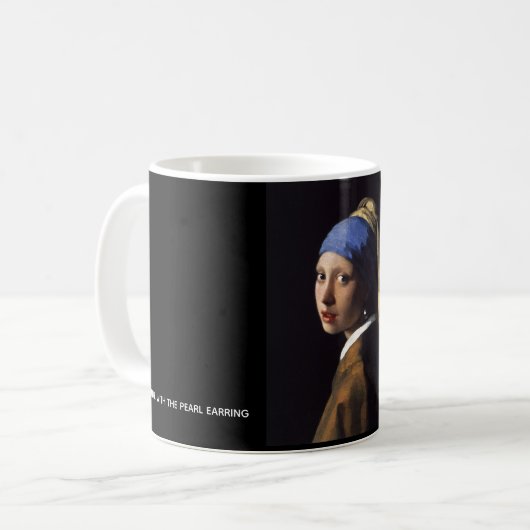 Das Mädchen mit der Perle vermeer Kaffeetasse (Vorderseite Links)