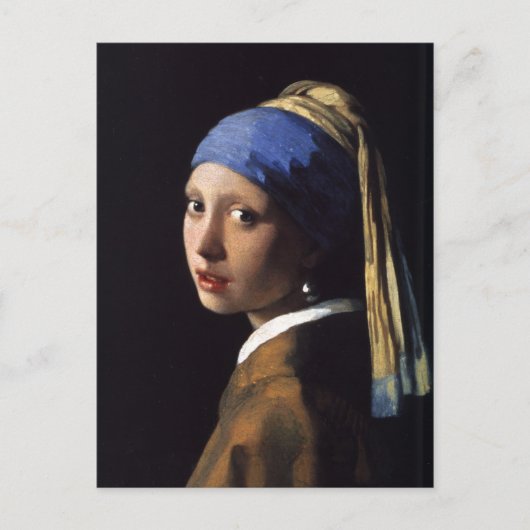 Das Mädchen mit der Perlenohrring von Vermeer Postkarte (Vorderseite)