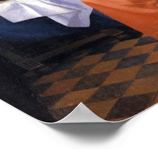 Das Mädchen mit der Wineglass Poster (Ecke)