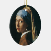 Das Mädchen mit einem Perlen-Ohrring Keramik Ornament (Rechts)