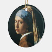 Das Mädchen mit einem Perlen-Ohrring Keramik Ornament (Links)