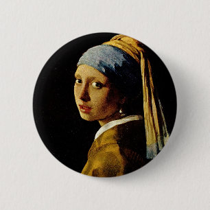 Das Mädchen mit einem Turban/einem Mädchen mit d Button