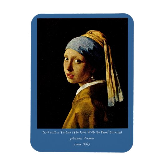 Das Mädchen mit einem Turban/Mädchen mit dem Perle Magnet (Vertikal)