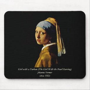 Das Mädchen mit einem Turban/Mädchen mit dem Perle Mousepad