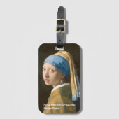 Das Mädchen mit einer Perle, die das Gepäck trägt Gepäckanhänger (Vorderseite Vertikal)