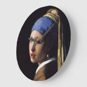 Das Mädchen mit einer Perle von Johannes Vermeer Große Wanduhr (Winkel)