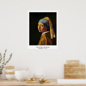 Das Mädchen mit einer Perle von Johannes Vermeer Poster (Küche)