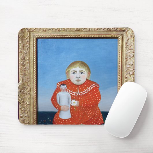 Das Mädchen mit einer Puppe, einem c.1892 oder Mousepad (Mit Mouse)
