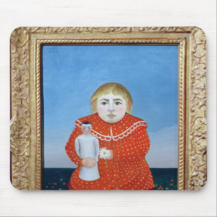 Das Mädchen mit einer Puppe, einem c.1892 oder Mousepad