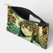 Das Mädchen mit Kirschfrüchten - Moderne Illustrat Zubehörtasche (Offen)