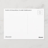 Das Mädchen mit Orange Handschuhen, Shoreditch Gra Postkarte (Rückseite)