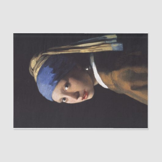 Das Mädchen mit Perlenohrentzug Seidenpapier (Vorderseite)