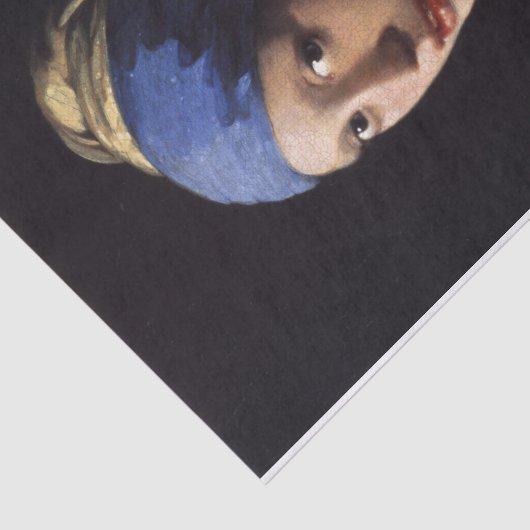 Das Mädchen mit Perlenohrentzug Seidenpapier (Ausschnitt)