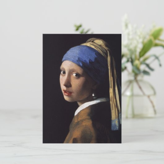 Das Mädchen mit Perlenohrring Einladung (Stehend Vorderseite)