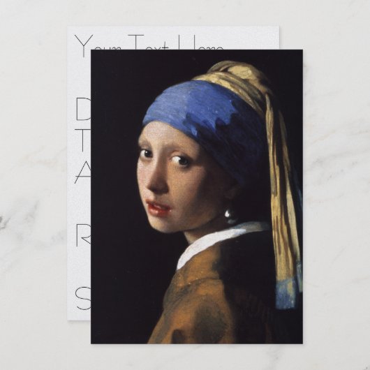 Das Mädchen mit Perlenohrring Einladung (Vorne/Hinten)