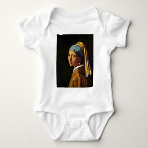 Das Mädchen mit Perlenohrring, von Johannes Verme Baby Strampler