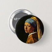 Das Mädchen mit Perlenohrring, von Johannes Verme Button (Vorne & Hinten)