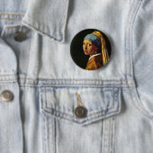 Das Mädchen mit Perlenohrring, von Johannes Verme Button (Beispiel)