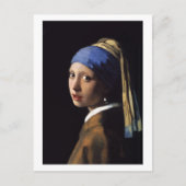 Das Mädchen mit Perlenohrring von Johannes Vermeer Postkarte (Vorderseite)