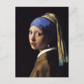 Das Mädchen mit Perlenohrring von Johannes Vermeer Postkarte (Vorderseite)