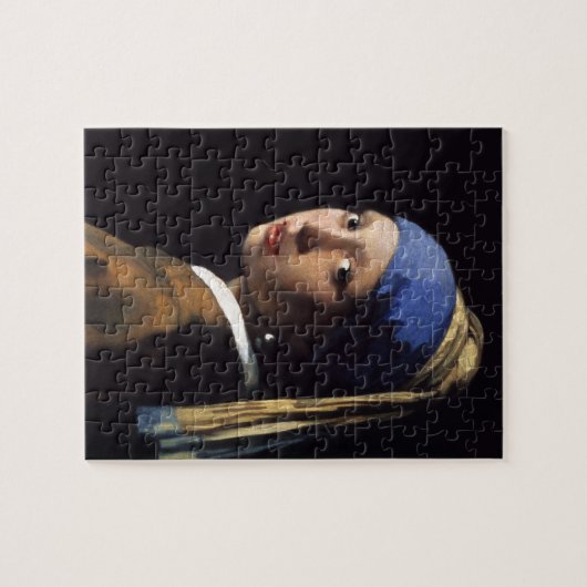 Das Mädchen mit Perlenohrring von Johannes Vermeer Puzzle (Horizontal)