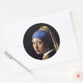 Das Mädchen mit Perlenohrring von Johannes Vermeer Runder Aufkleber (Umschlag)