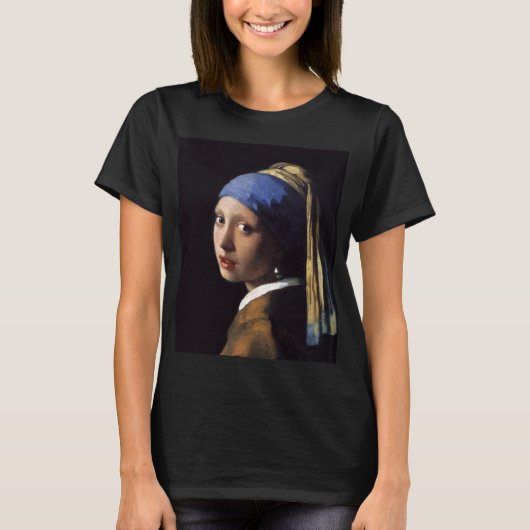 Das Mädchen mit Perlenohrring von Johannes Vermeer T-Shirt (Vorderseite)