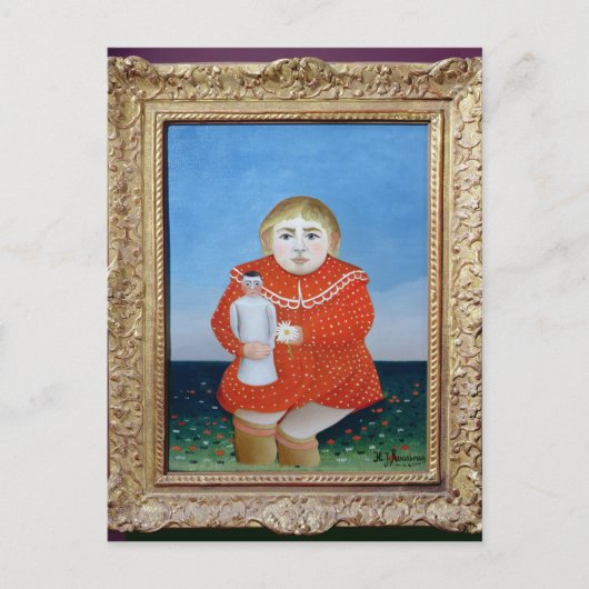 Das Mädchen mit Puppe, c.1892 oder c.1904-05 Postkarte (Vorderseite)