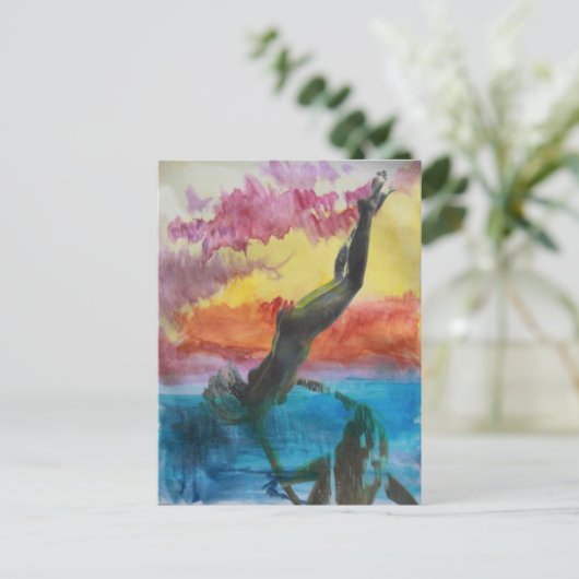 Das Mädchen Postkarte (Stehend Vorderseite)