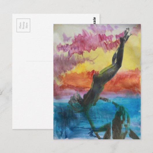 Das Mädchen Postkarte (Vorne/Hinten)