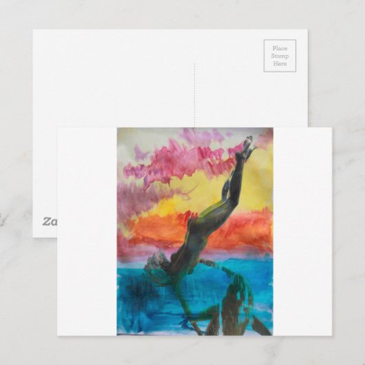 Das Mädchen Postkarte (Vorne/Hinten)