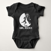 Das Mädchen Rocks Kletterkletterkletterkletter Baby Strampler (Vorderseite)