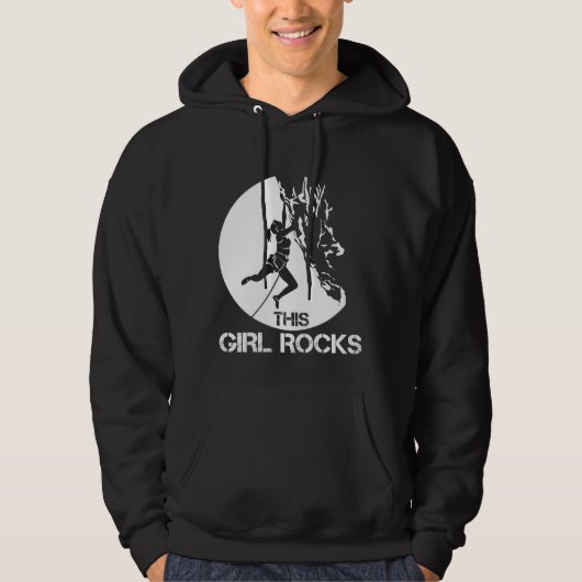 Das Mädchen Rocks Kletterkletterkletterkletter Hoodie (Vorderseite)