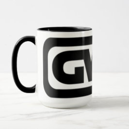 Das Mädchen schreibt, welches Logo Tasse