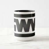Das Mädchen schreibt, welches Logo Tasse (Zentrum)