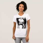 das Mädchen Schwarzweiss T-Shirt (Vorne ganz)