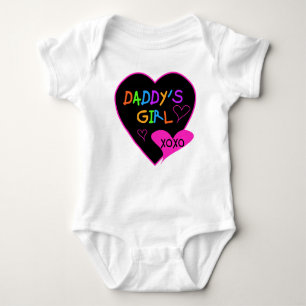 Das Mädchen-T-Shirts und Geschenke des Herz-Vatis Baby Strampler