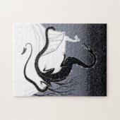 Das Mädchen und das Drachepuzzlespiel Puzzle (Horizontal)